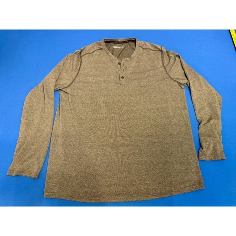 Under Armour Threadborne‎ HeatGear Henley Men's Large Gray Long Sleeve Shirt